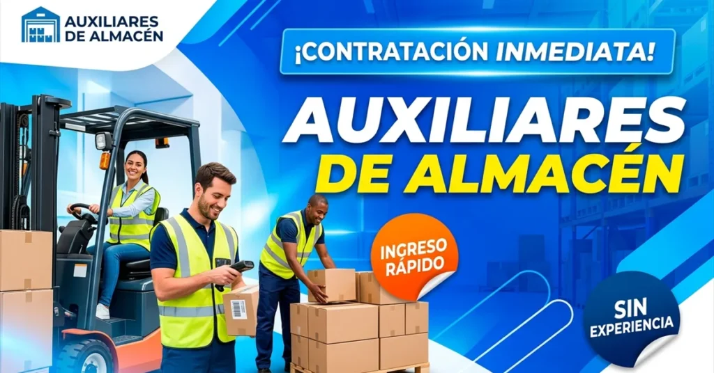 Auxiliares de almacén con contratación inmediata