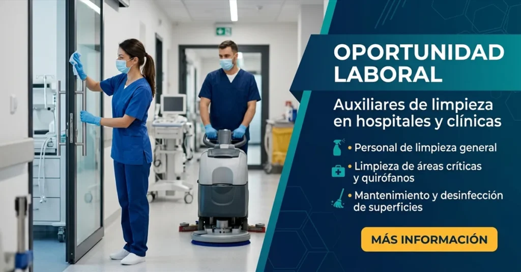 Auxiliares de limpieza en hospitales y clínicas