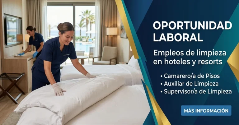 Empleos de limpieza en hoteles y resorts