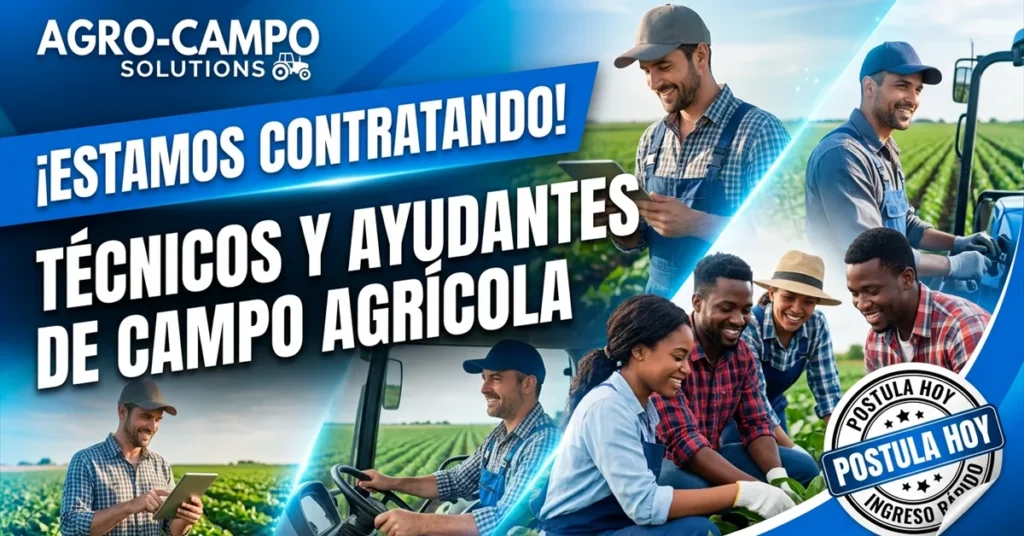 Técnicos y ayudantes de campo agrícola