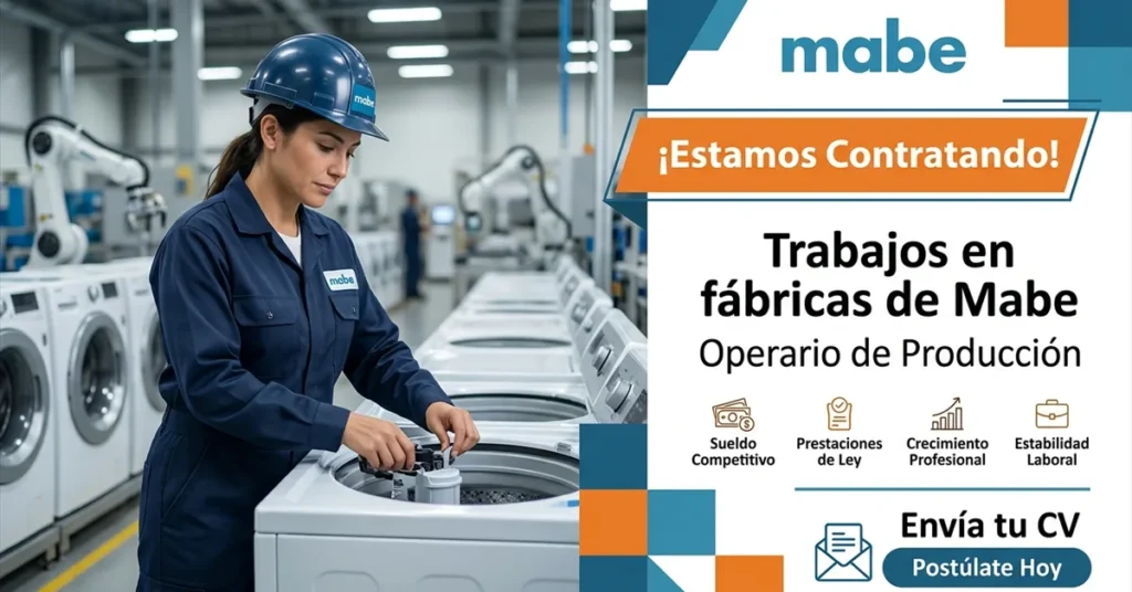 Trabajos en fábricas de Mabe