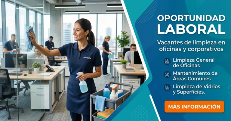 Vacantes de limpieza en oficinas y corporativos